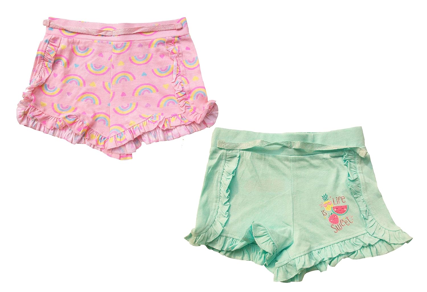 Buy JSR Kids Girls Cotton Shorts (Set of 2) at Amazon.in