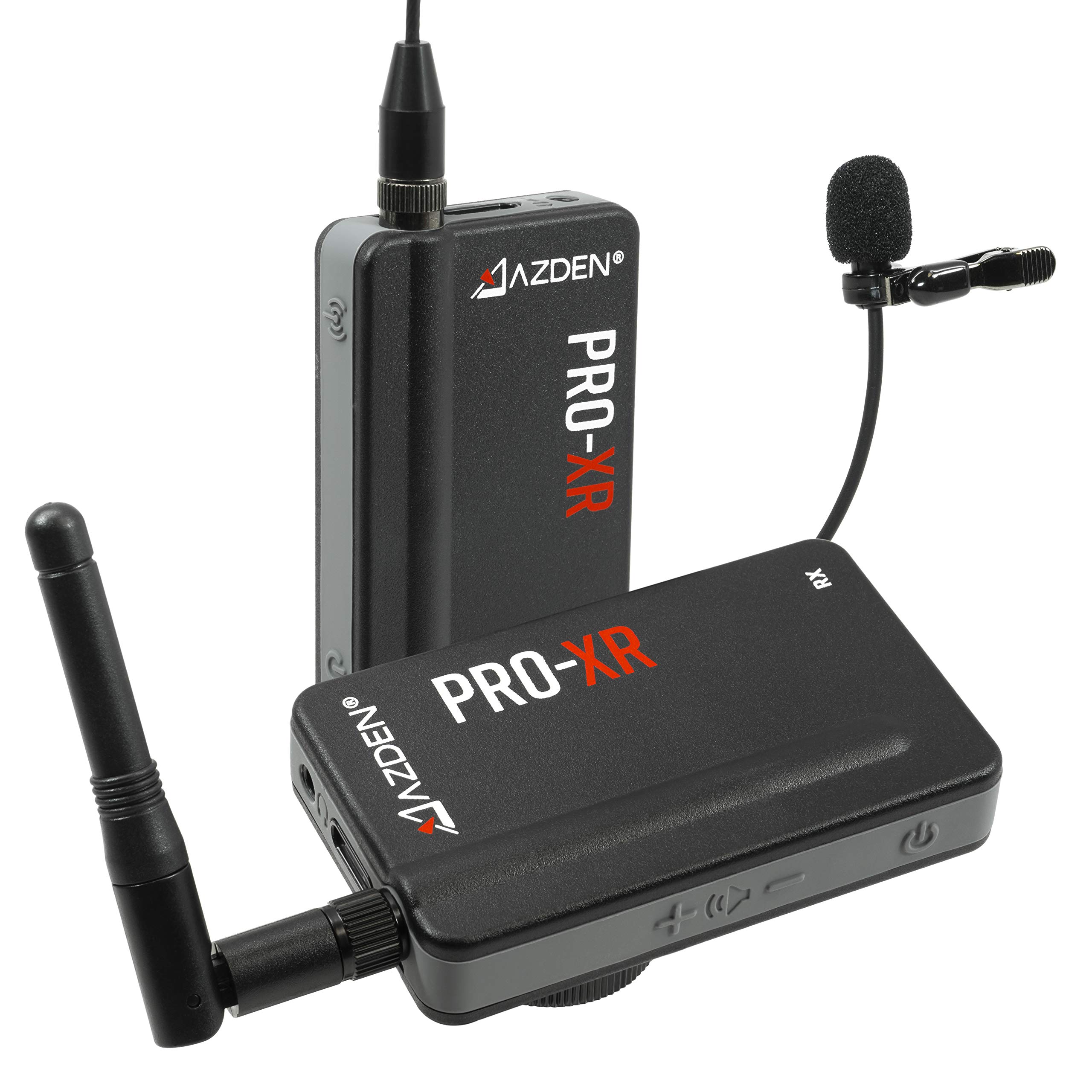 AZDEN PRO-XR Professional Grade 2.4GHz Digital Wireless Microphone System with Signal Redundancy Technology