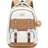 AO ALI VICTORY Laptop Backpack 16 Inch Kids Elementary Middle High School Bag College Backpacks Women Work Business Back Pack Travel Rucksack Large Bookbag for Teens Girls Womens Students, Brown