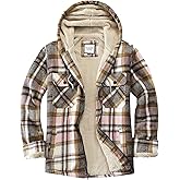 WINDFIT Women's Full Zip Fleece Flannel Jacket Plaid Sherpa Lined Jacket for Women