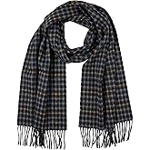 Hickey Freeman Patterned Australian Merino Scarf for Men – Ultra-Soft Lightweight Men’s Winter Scarves, 70-Inches x 10-Inches