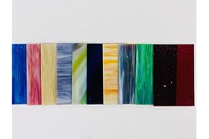 CRAFTER'S BEST 10 Sheets Spectrum & Wissmach (4" x 6") Sheets for Stained Glass and Mosaic Works by Crafter’s Best