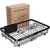 MAJALiS Dish Drying Rack in Sink, Expandable Stainless Steel Over Sink Dish Rack, Adjustable Capacity Dish Strainers for Kitc