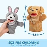 JOYIN 6-Piece Farm Animal Hand Puppet Set with Moving Mouth view 6