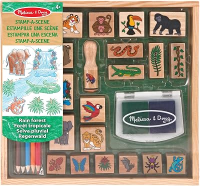 Melissa & Doug Stamp-a-Scene Rainforest Arts & Crafts Stamp Set 4+