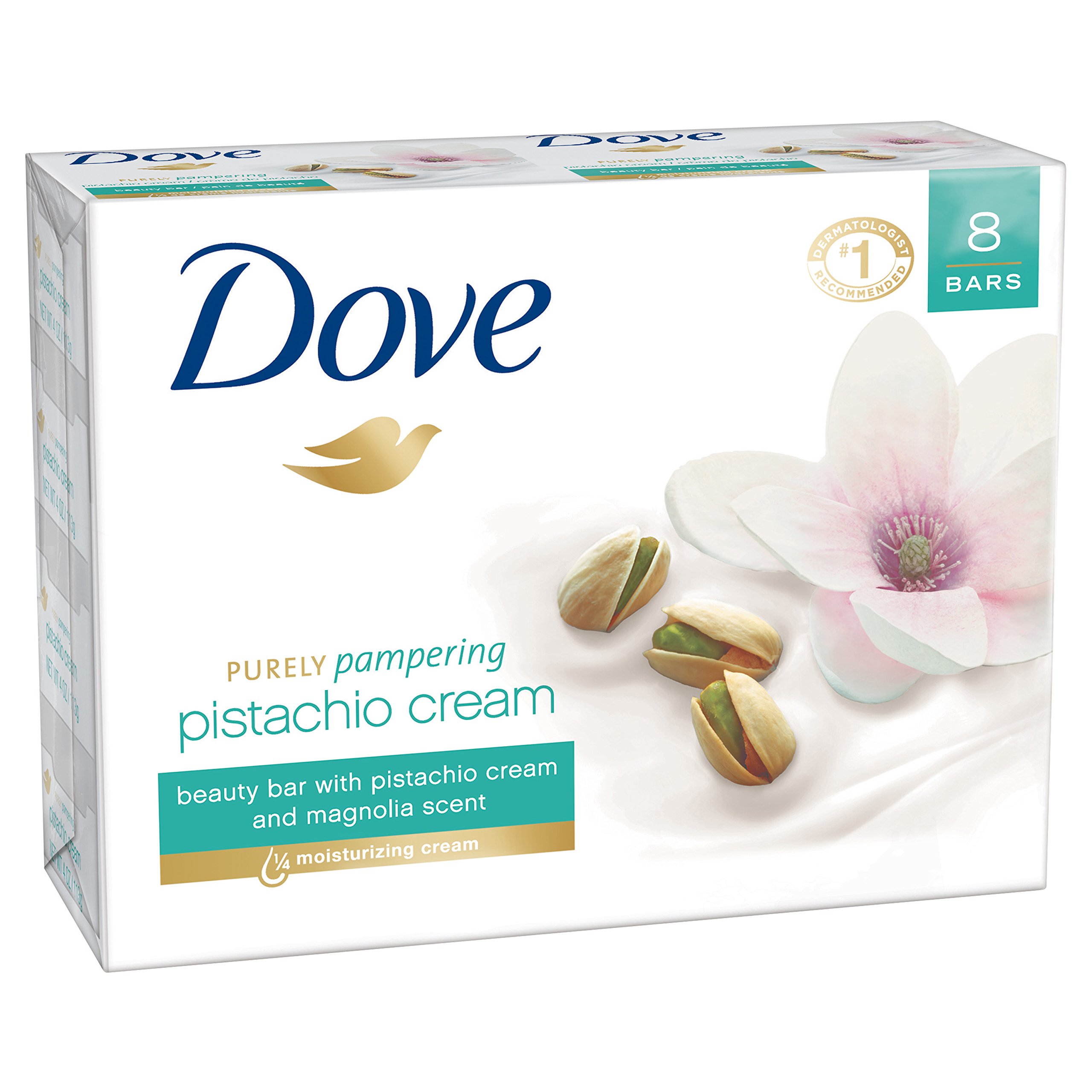 Dove Beauty Bar, Pistachio Cream with Magnolia, 4 oz, 8 Bar Buy Online