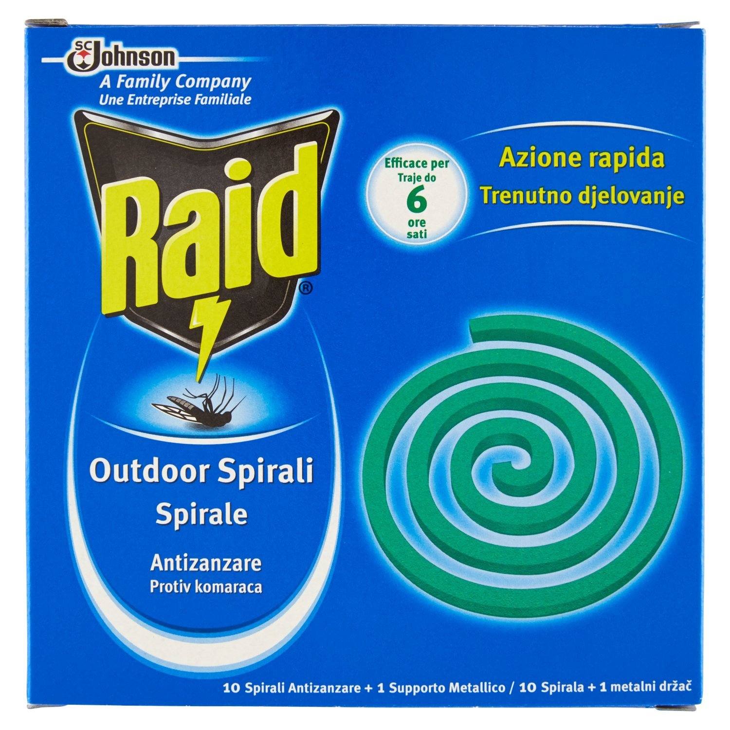 Raid spirales anti-moustiques – 10 pièces, 1 support métallique
