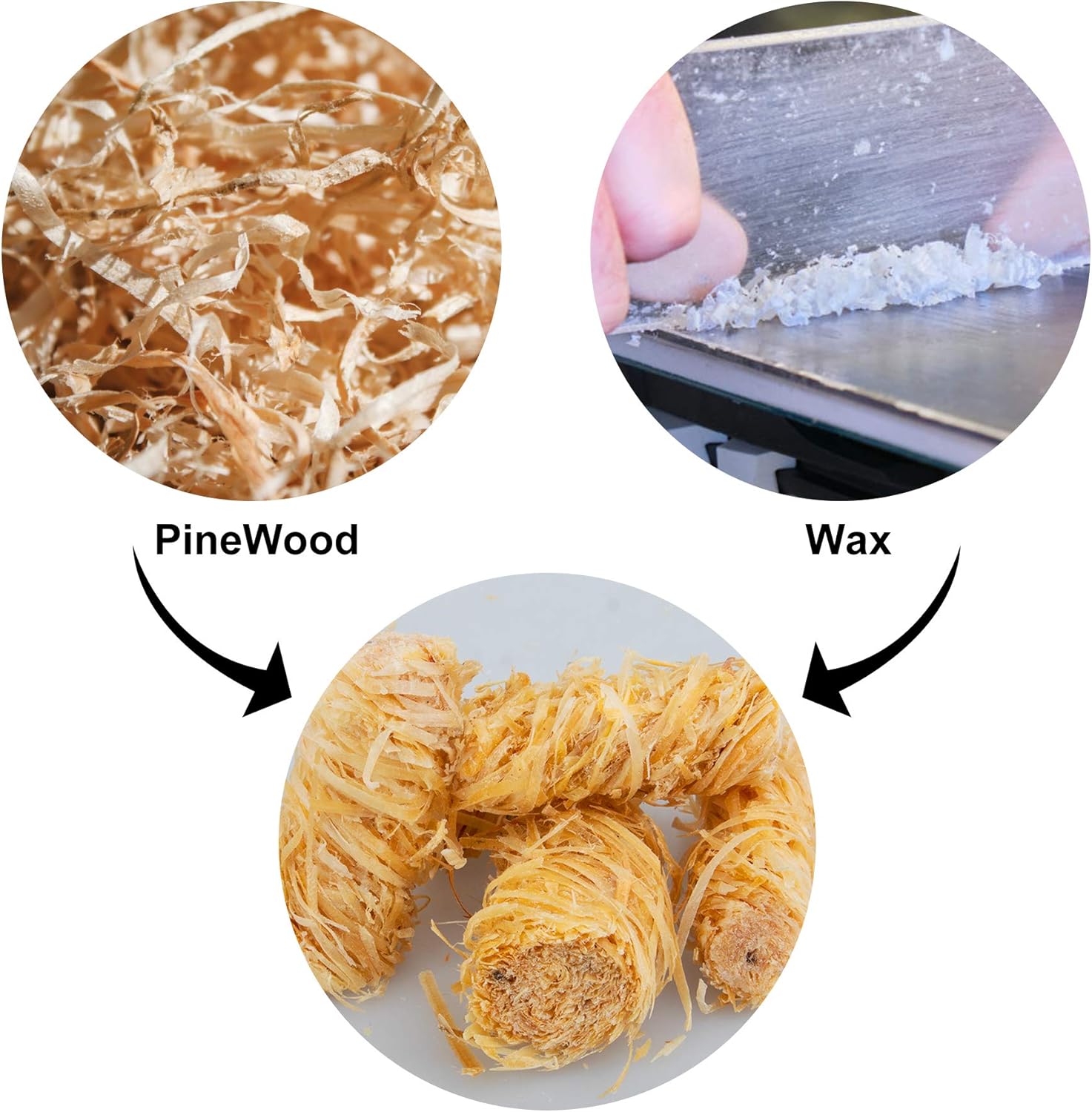SWATOM Fire Charcoal Starters Firelighters Kindling Wood for Chimney Grill Fireplace Campfire BBQ Burn Pellet Stove Oven (25pcs) : Garden & Outdoor