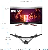 BenQ MOBIUZ EX3410R 34 Inch Curved Gaming Monitor 144Hz 1ms HDR400 view 7