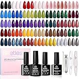 Beetles Gel Nail Polish Set, 36 Colors Blue Red