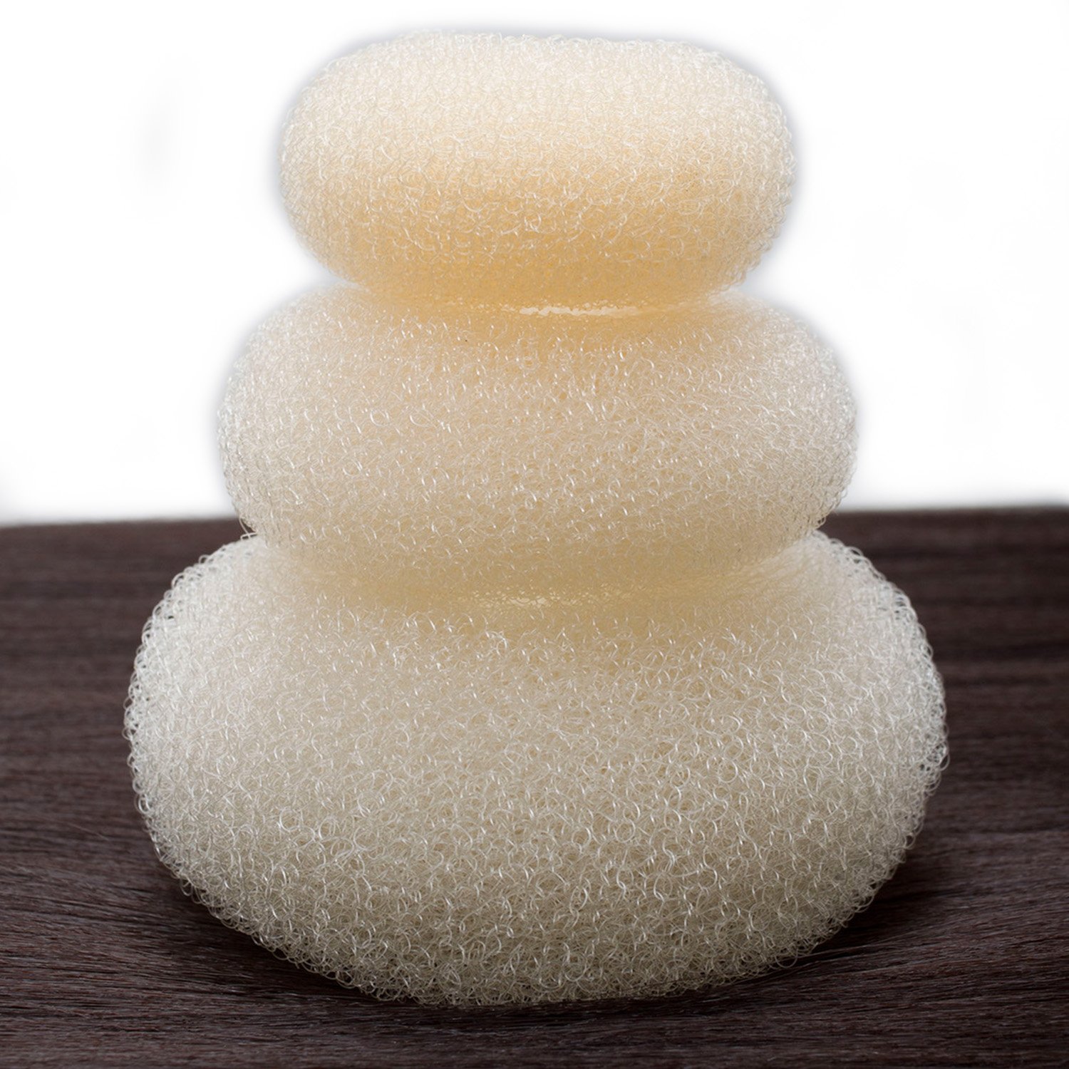 CareforYou 3 Pcs Hair Donut Bun Maker Set Hair Bun Ring Style for Chignon Kids for Woman for Girl Extra (1 Large 1 Medium 1 Small) (Beige)