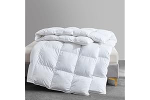 MR.YE Down Duvet Comforter Luxurious Feather Duvet Comforter Warm Down Duvet for All Seasons Soft Cotton Cover White Duvet Insert with Corner Tabs, California King Size (108 * 98 Inches)