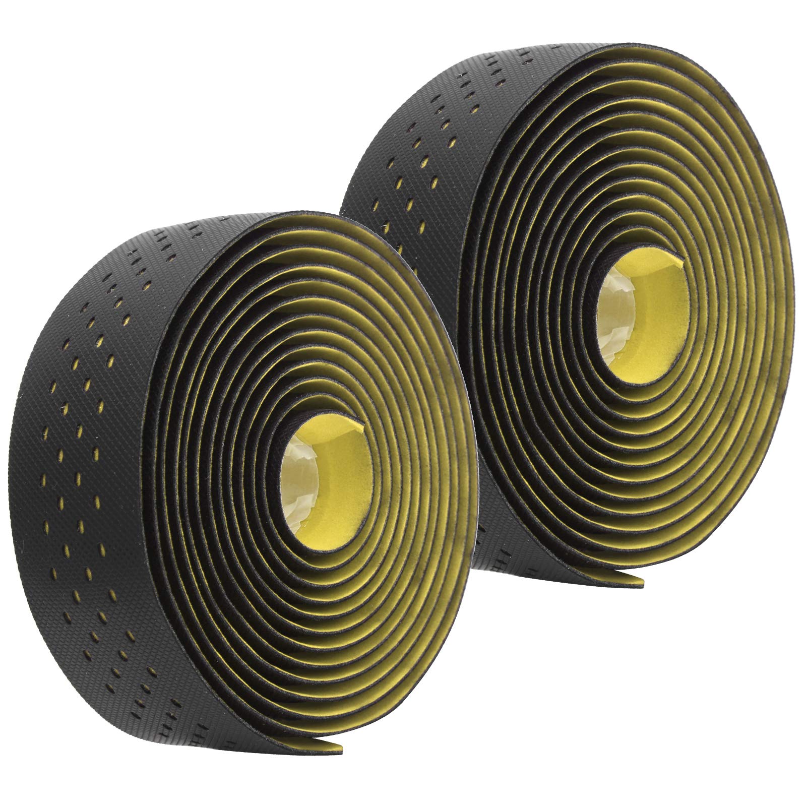 Bike Handlebar Tape, 1 Pair Road Bike Handlebar Tape with Non-Slip Texture Bar Tape (black and yellow) Sportinggoods Racking And Storage