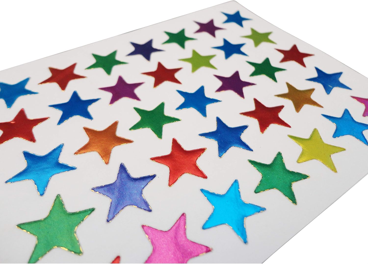 100 Coloured Stars School Teacher Office Merit Reward Sticker Self Adhesive, Multi Coloured, 15mm