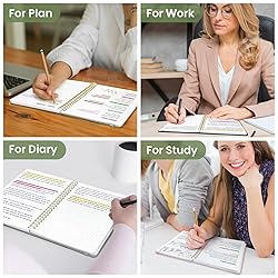 Taja Graph Spiral Journal Notebook for Women
