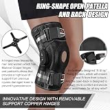 NEENCA Knee Brace Adjustable Hinged Support Patella X-Strap System view 3
