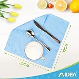 AIDEA Microfibre Cloth 50 Pack 30x30 cm Blue Lint Free Streak Free view 2