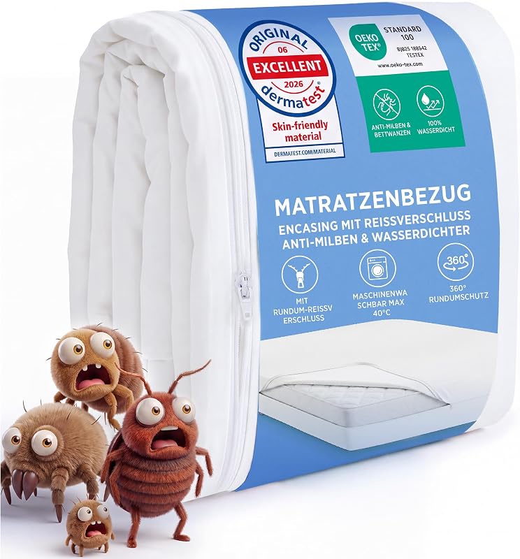 Matratzenbezug 90 x 200 x 30 cm - Encasing Milbenbezug Anti-Milben