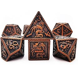 HAOMEJA Metal Dragon Set Dice DND 7 Role Playing