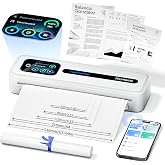 Phomemo M832D Touchscreen Portable Printer Inkless Thermal Wireless Travel | 8.5 x 11 &amp; A4 Size, 300DPI, Bluetooth Small Mobile Compact Printer for Phone/Laptop/Tablet, for Home/Car/School/Office, White