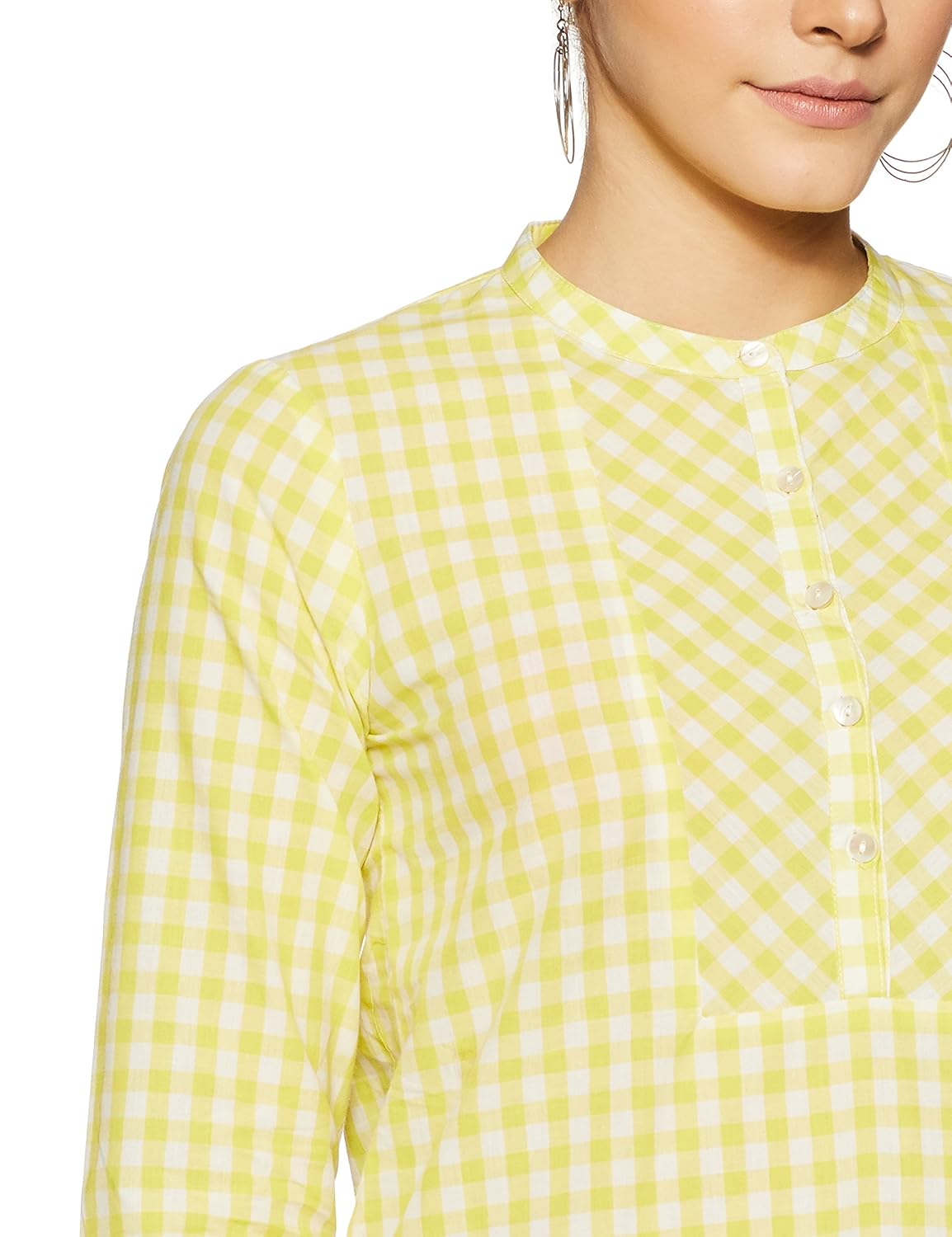 styleville.in women's checkered regular fit top