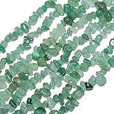 NITOPUPU 30in Green Aventurine Natural Chip Stone Beads 5-8mm About 230pcs, Irregular Drilled Light Green Bead for Bracelets Jewelry Making Supplies for Adults, DIY Crafts.