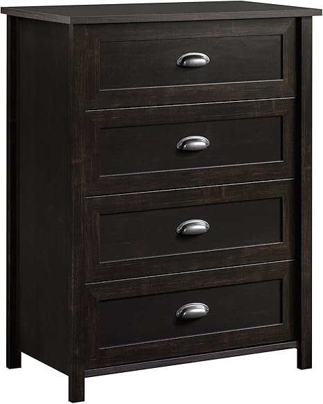 Sauder County Line 4 Drawer Chest Estate Black Brown Amazon Ca