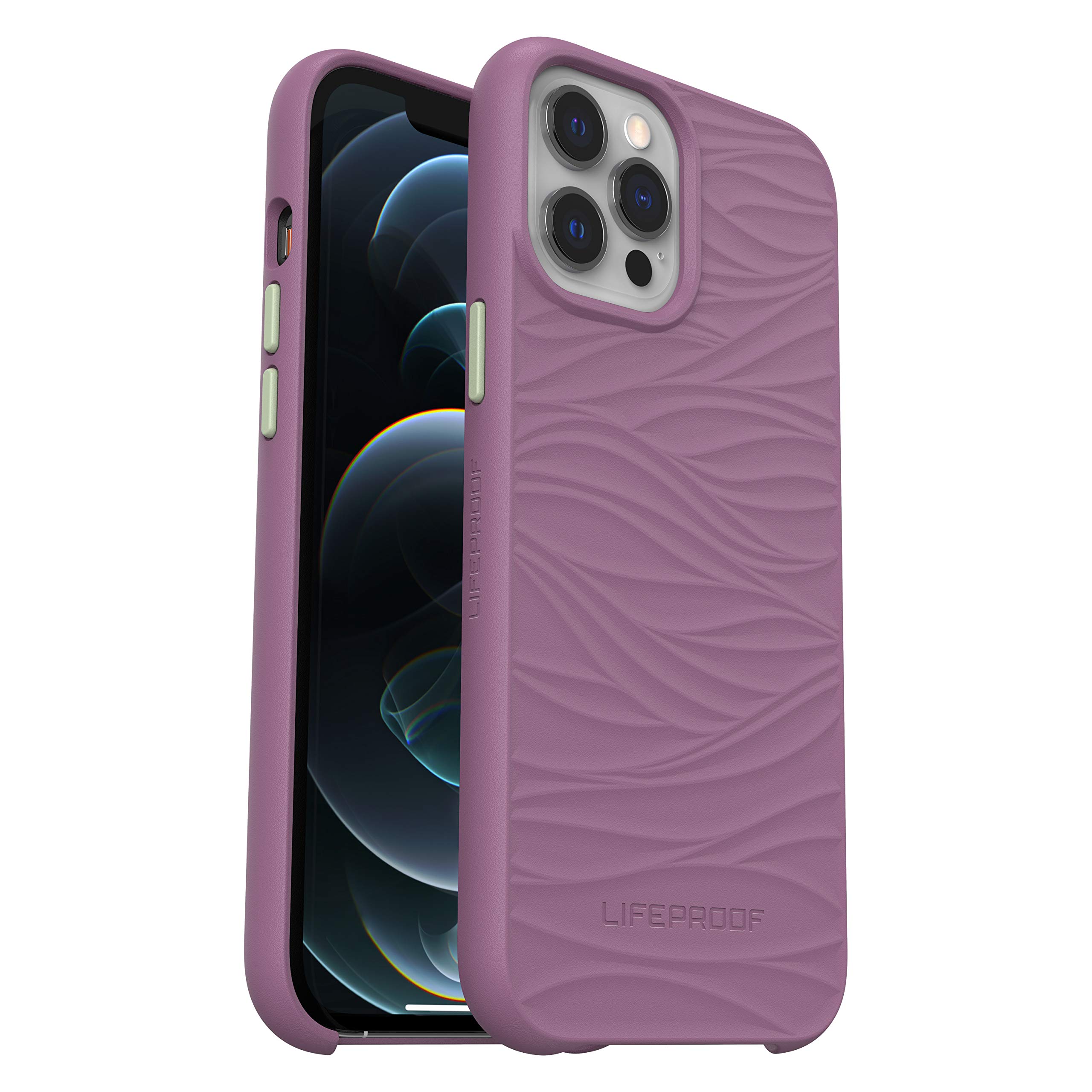 LifeProof Wake Case for iPhone 12 Pro Max, Shockproof, Drop proof to 2 Meters, Protective Thin Case, Sustainably made from Recycled Ocean Plastic, Purple