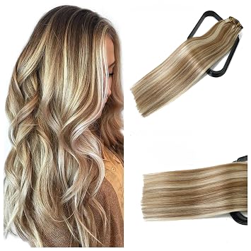 Amazon Com 120g Clip In Hair Extensions Ombre Ash Blonde To