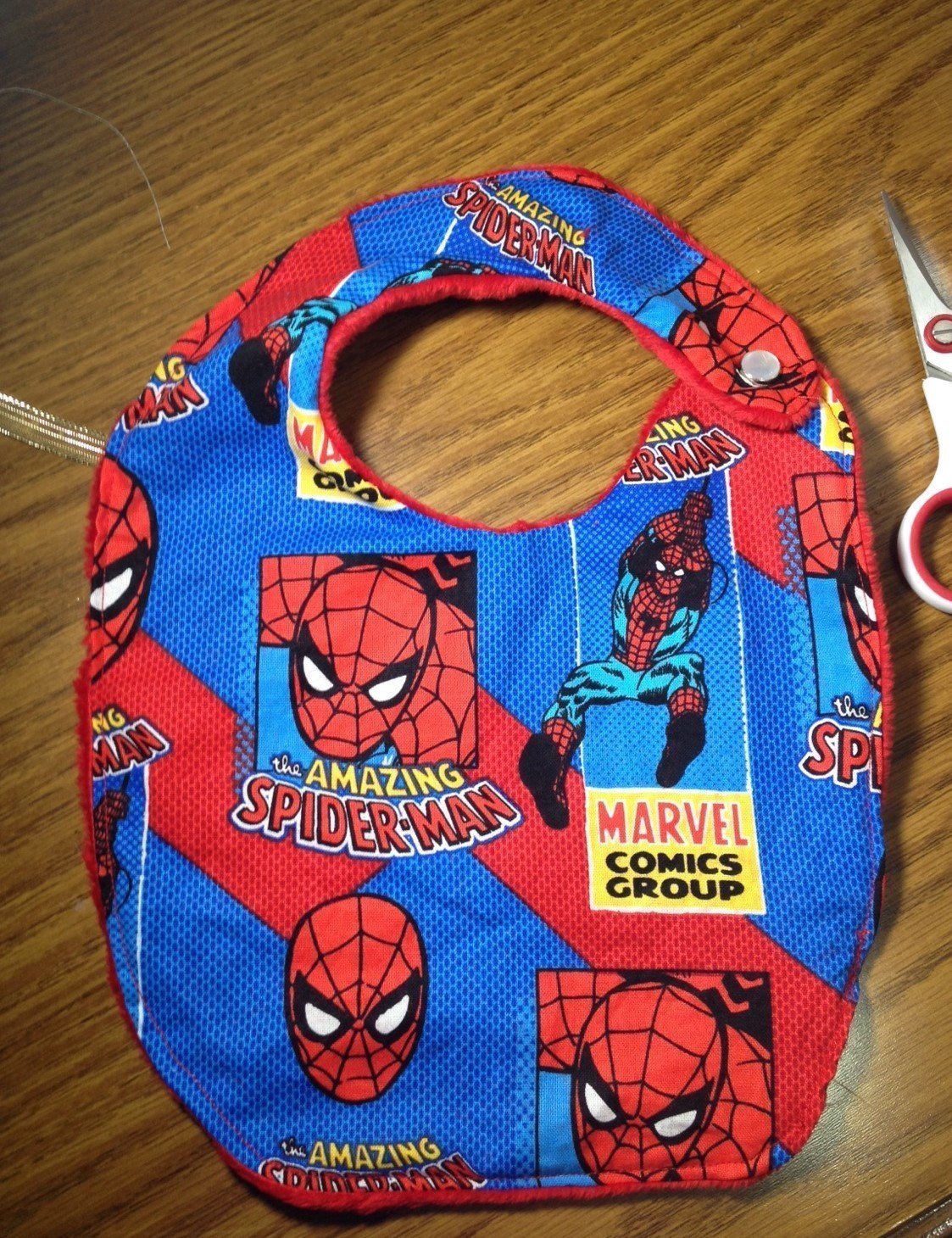 Spiderman Baby Bib Handmade