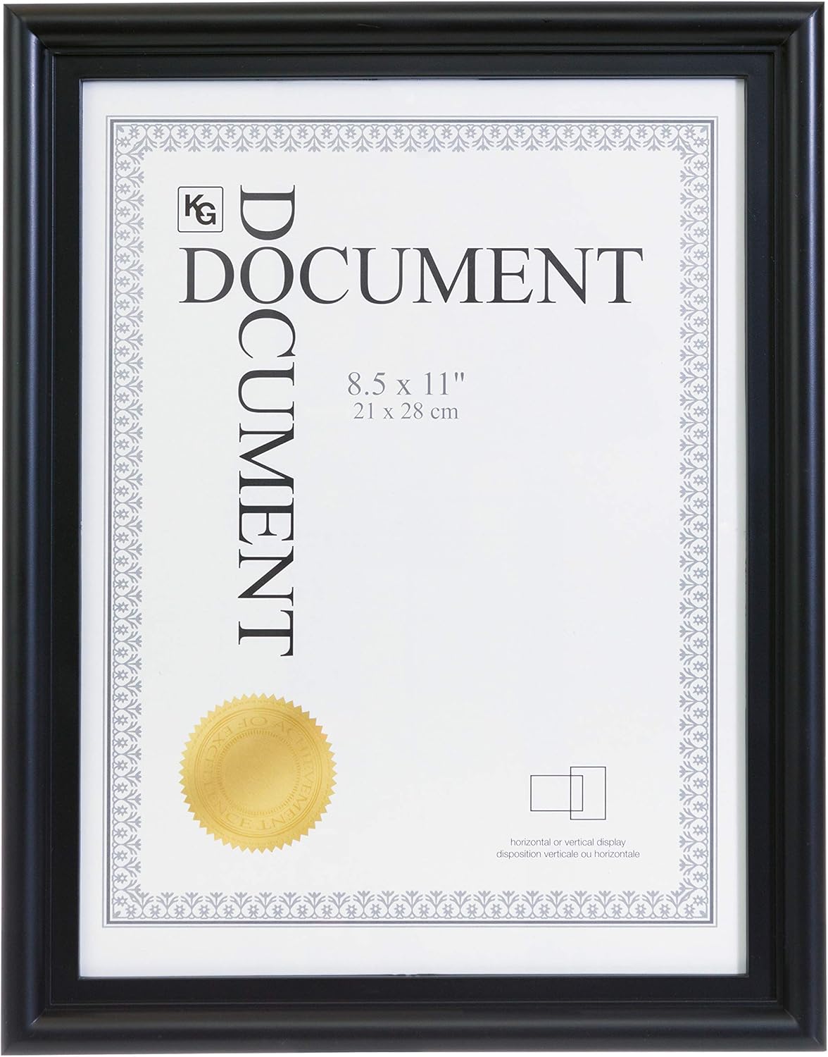 kieragrace Traditional Document-Frames, 8.5 x 11, Black