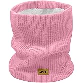 ATNKE Warm Neck Gaiters for Men and Women Double Layer Fleece Lined Thicken Windproof Scarves Dust Winter Ski Mask Scarf