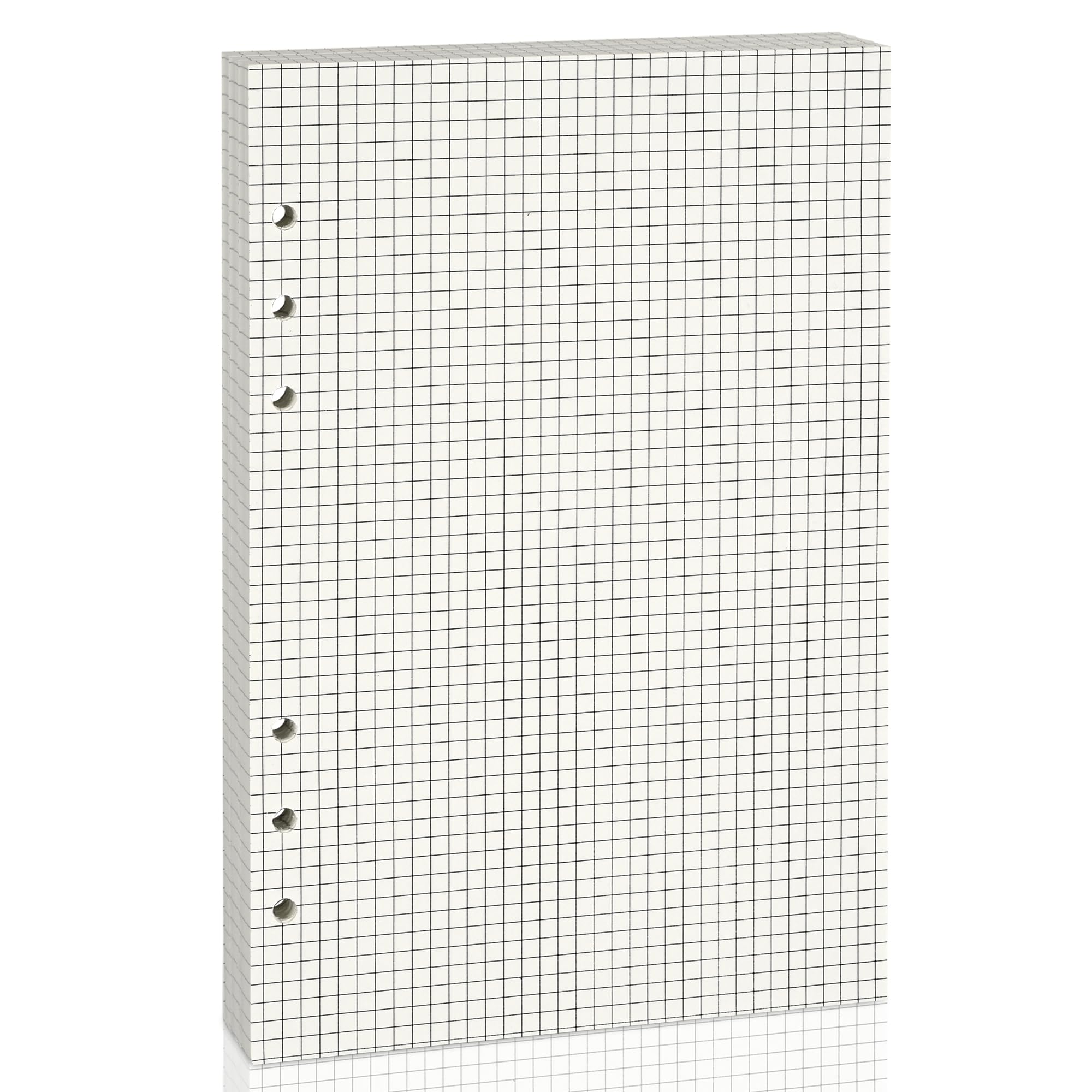 luvtree A5 6-Hole Grid Refill Paper – 80 Sheets, 1 Pack, Loose Leaf Planner Inserts for A5 6-Ring Binders & Notebooks – Fountain Pen Friendly-Double Sided No Bleed Through.