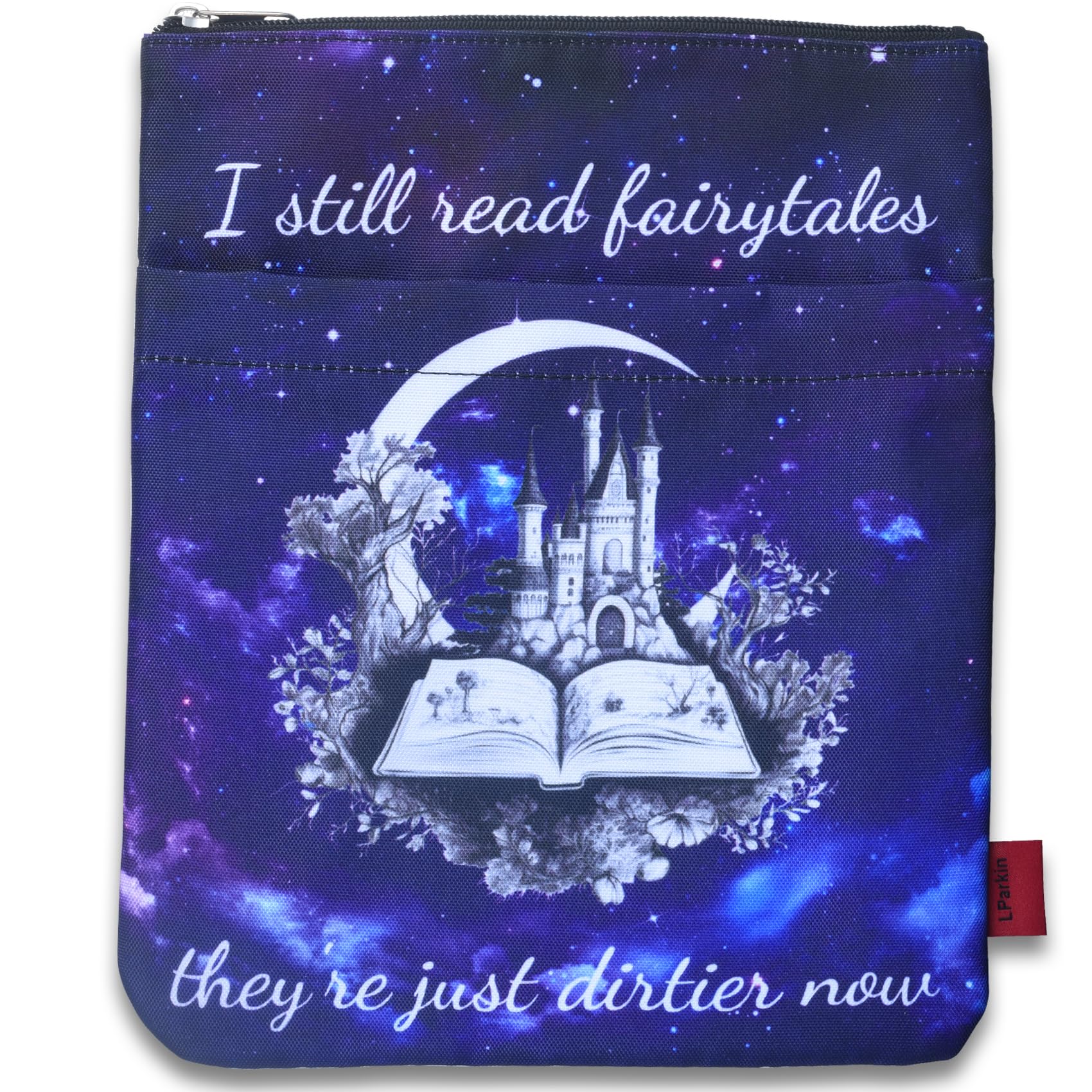I Still Read Fairytales They're Just Dirtier Now Book Sleeve, Bookworm Waterproof Book Protector, Book Lovers, Fairytales Book Cover with Outlet Pocket, Dirty Books, Reading Fabric Book Sleeve Cover