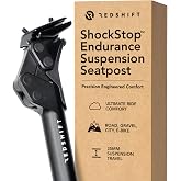 REDSHIFT ShockStop Endurance Suspension Seatpost for Bike | Active suspension for gravel &amp; road;Reduces rider fatigue &amp; vibrations;Dual-spring customizable comfort