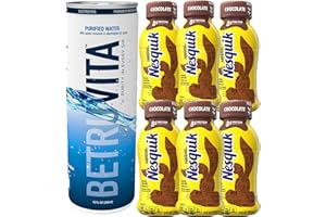 VWPEYY BETRULIGHT - READY-TO-DRINK Delicious Goodness Of Nestle Nesquik Chocolate Lowfat Milk 8 fl. oz. Bottle + Betrulight Fridge Magnet (Chocolate, Pack of 6)