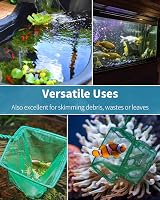 Uniclife 15cm Net Fine Mesh Aquarium Fish Net with Plastic Handle Green view 5