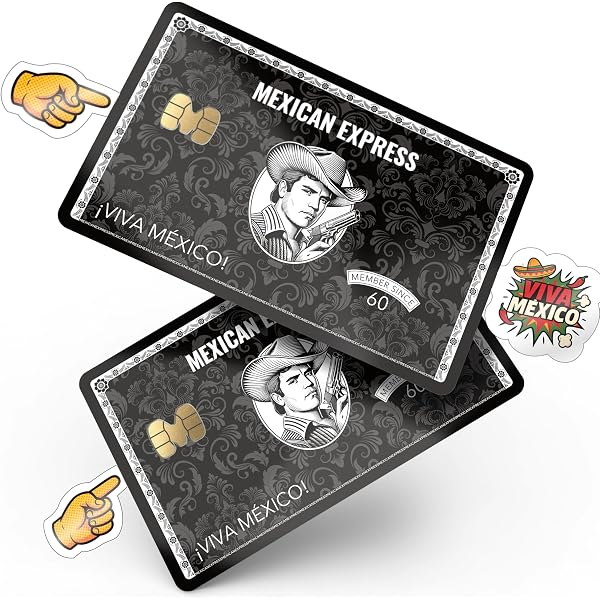 Custom Mexican Express Credit Card Skin - Debit Card Sticker - USA Made
