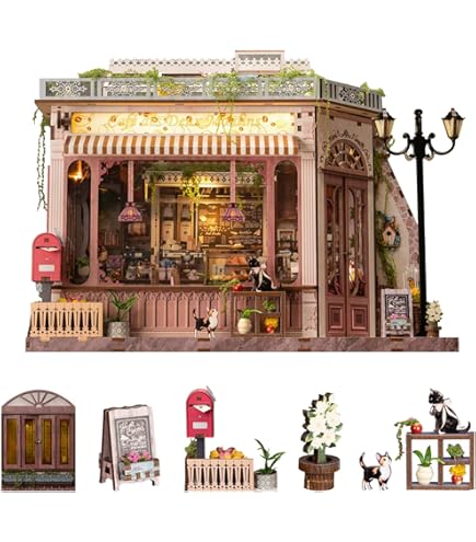 Amazon.com: fifijoy Miniature Dollhouse Kit - DIY Jewelry Shop