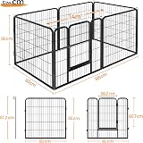 Yaheetech 6 Panel Dog Playpen Heavy Duty Outdoor Exercise Fence 80cm High view 6