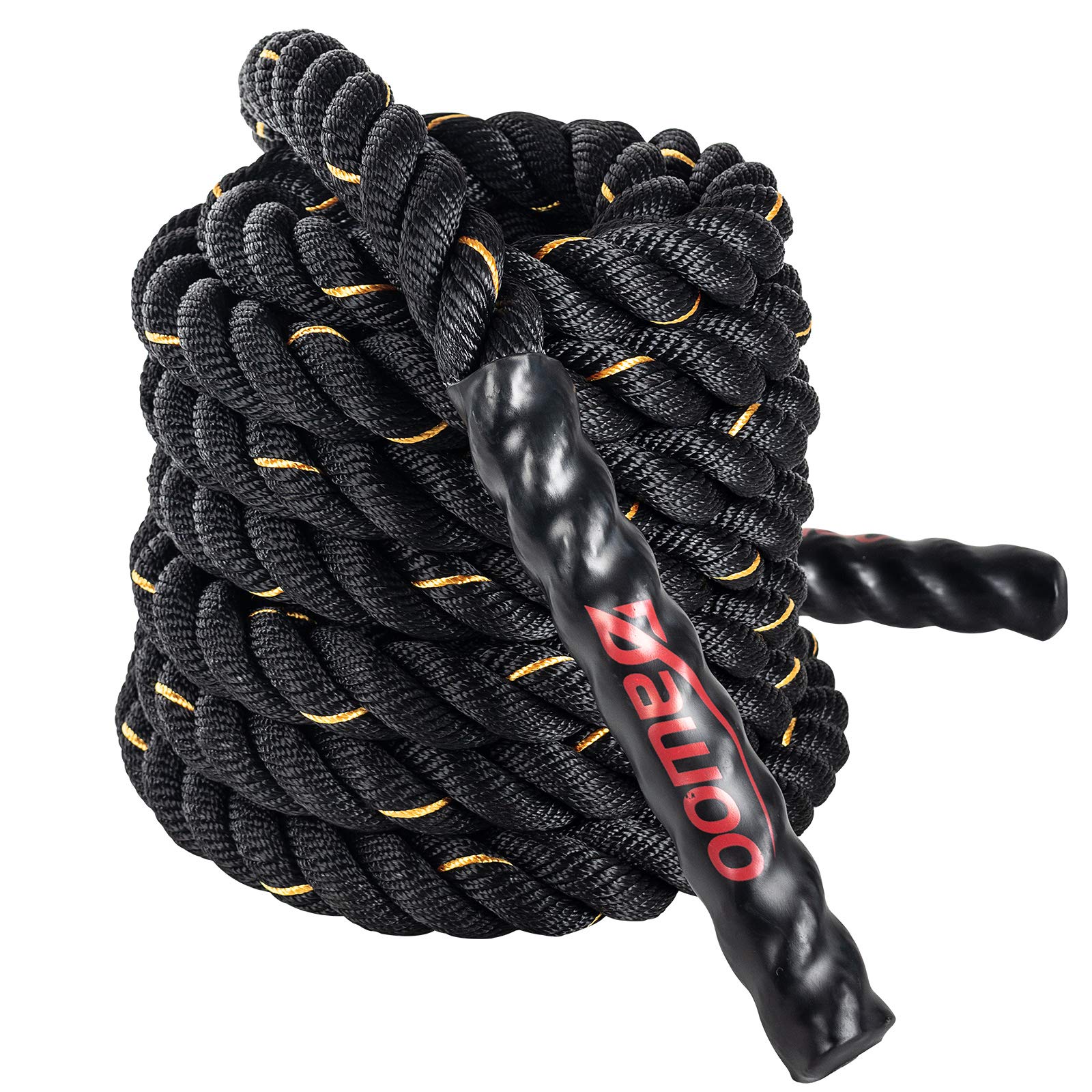 DAWOO Battle Ropes-38mm*9/12/15m Basics Exercise Rope for Home Gym Workout Equipment Training Rope,Heavy Weighted Rope Professional Workout Battle Ropes(Without Anchor, 9M)