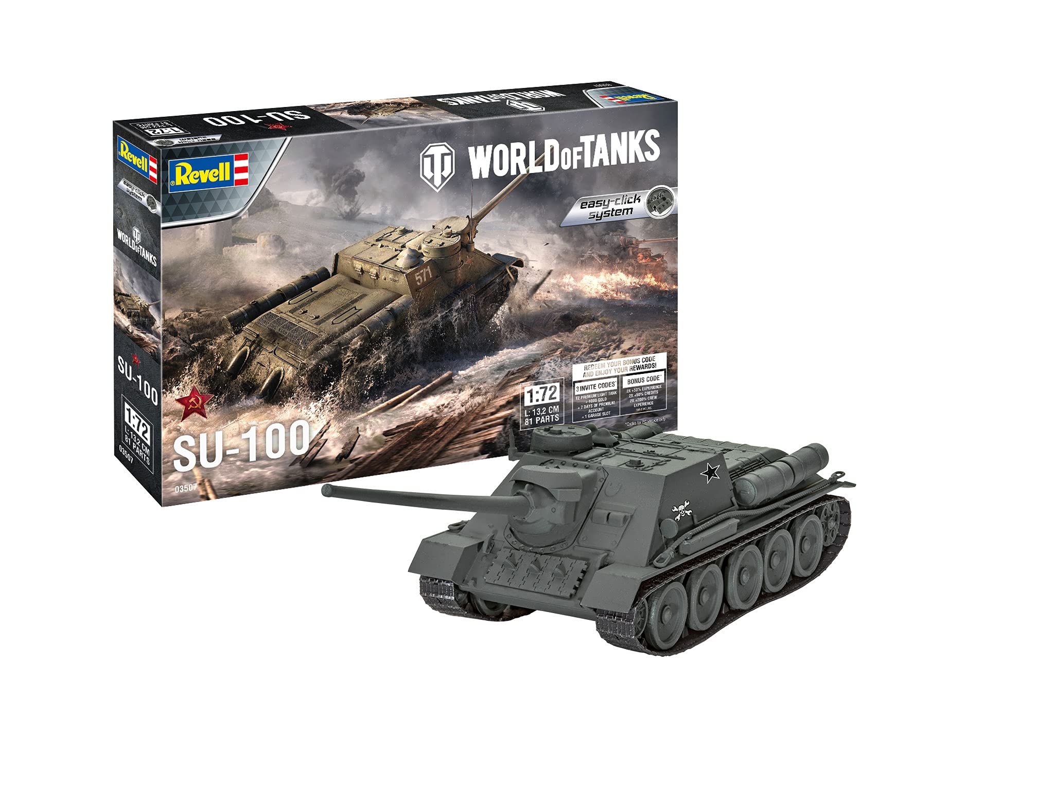 Revell 03507 SU-100 World of Tanks 1:72 Scale Plastic model kit