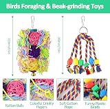 Pethee 6 Pack Bird Shredding Toys Budgie Parrot Chewing Cage Hanging view 5
