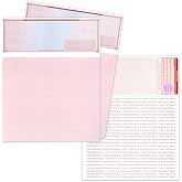 High Security Business Checks on Top, Blank Check Paper for Printer 50 Pk | Red Blue Mazed, High Security Features, Compatible with QuickBooks, 28lb Paper, for Laser/Inkjet Printers, Payroll Checks