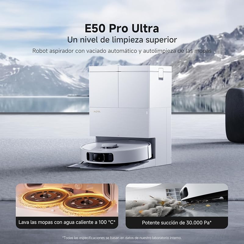 E50 Pro Ultra, aspirador robô, branco