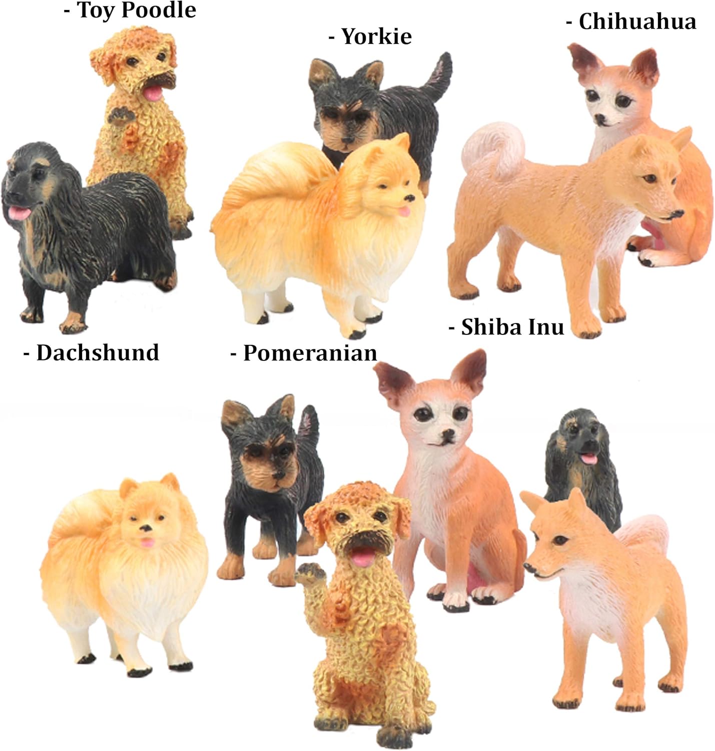 large plastic dog figurines