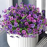 ZFProcess Artificial Flowers Faux Plants Outdoor Fake Flowers Spring Decor,12 Bundles Realistic Plastic Plant Colorful Daisy UV Resistant for Porch Patio Home Yard Garden Window Box Pot Planters