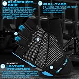 BEAST RAGE Weight Lifting Gloves Breathable Non-Slip Palm M AQUA view 3