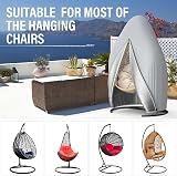 Senders Patio Hanging Egg Chair Cover 210D Grey 115x190cm with Zipper view 2