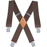 ZEAIFROOG X-Type 2 In Wide Heavy Duty Suspenders for Men With Strong Clips | Heavy Duty,Strong Metal Clips,Big and Tall,Quality,Adjuestable&amp; Elastic,Durability,Comfort All Day,Functionality,Hold Up